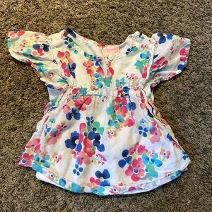 Nannette Floral Kids Blouse - Pink, Blue, White